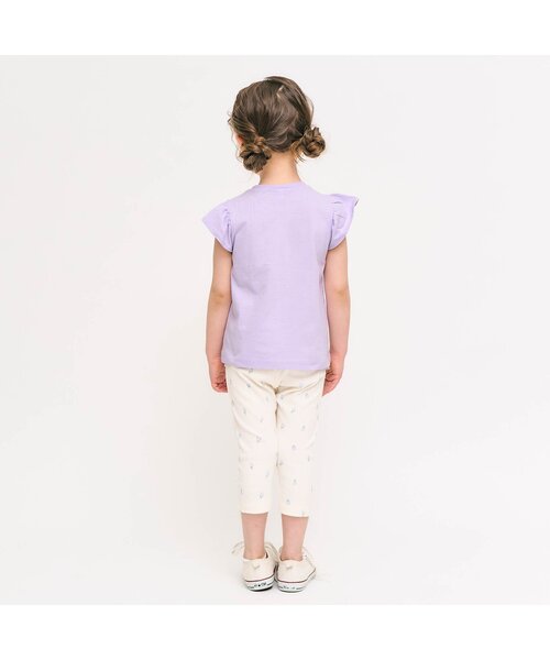 apres les cours（アプレレクール）の「【WEB限定/ジュニア対応】袖フリルTシャツ/7days Style（Tシャツ/カットソー・キッズ・ドット/ラベンダー/ピンク/サックスブルー/アイボリー/ブラック/ブルー・80/90/100/110/120/130/140）」の22枚目の写真
