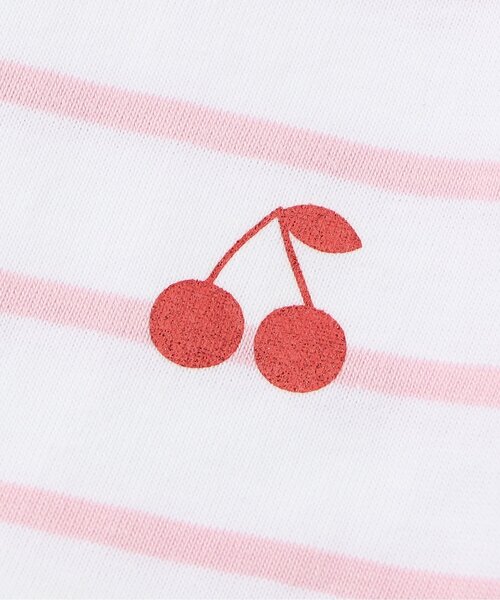 apres les cours（アプレレクール）の「【WEB限定/ジュニア対応】袖フリルTシャツ/7days Style（Tシャツ/カットソー・キッズ・ドット/ラベンダー/ピンク/サックスブルー/アイボリー/ブラック/ブルー・80/90/100/110/120/130/140）」の10枚目の写真