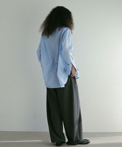 ETRE TOKYO（エトレトウキョウ）の「DEPENDREブロードシャツ（シャツ/ブラウス・レディース・ブルー/ホワイト/ピンク・FREE）」の9枚目の写真