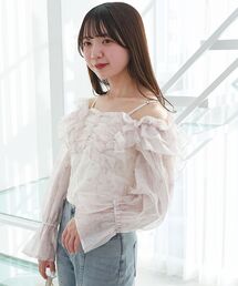 MAJESTIC LEGON | オープンショルダーフリルブラウス(シャツ/ブラウス)
