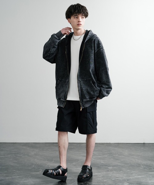 メンズ レザー 厚底 シャークソール グルカサンダル VARISISTA Global Studio サンダル （ヴァリジスタ グローバル