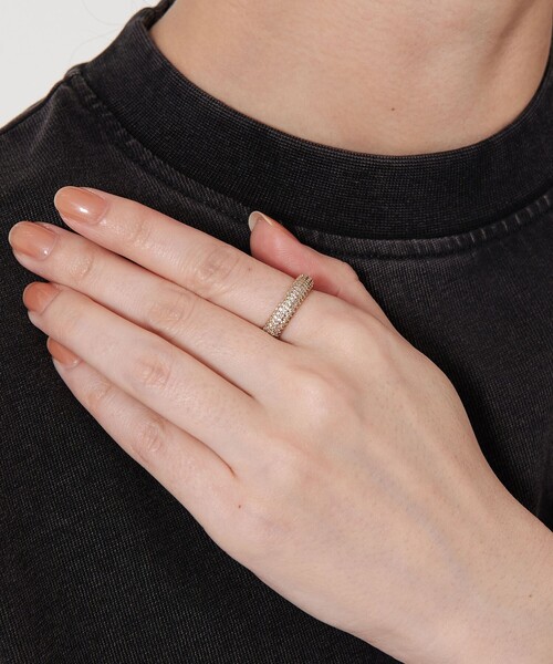 BEAUTY&YOUTH UNITED ARROWS（ビューティーアンドユースユナイテッドアローズ）の「キュービックジルコニア メタル リング（リング・レディース・ゴールド/シルバー・13）」の2枚目の写真