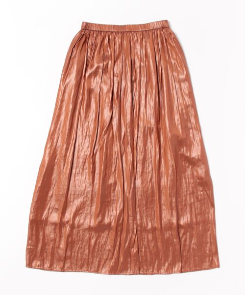 REAL CUBE（リアルキューブ）の「ウォッシャブルシャイニー消しプリーツスカート（スカート・レディース・ダークブラウン/テラコッタ/キャメル・M）」の3枚目の写真