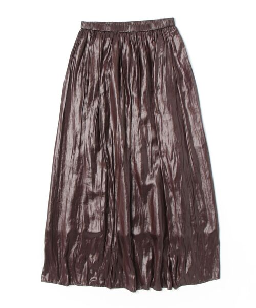 REAL CUBE（リアルキューブ）の「ウォッシャブルシャイニー消しプリーツスカート（スカート・レディース・ダークブラウン/テラコッタ/キャメル・M）」の4枚目の写真