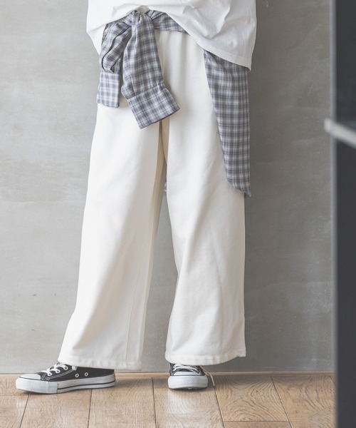 GLOBAL WORK(グローバルワーク)の「乾きやすいスウェットパンツ/319758(スウェットパンツ・レディース・アイボリー/ブラック/杢グレー・MEDIUM/LARGE)」の1枚目の写真