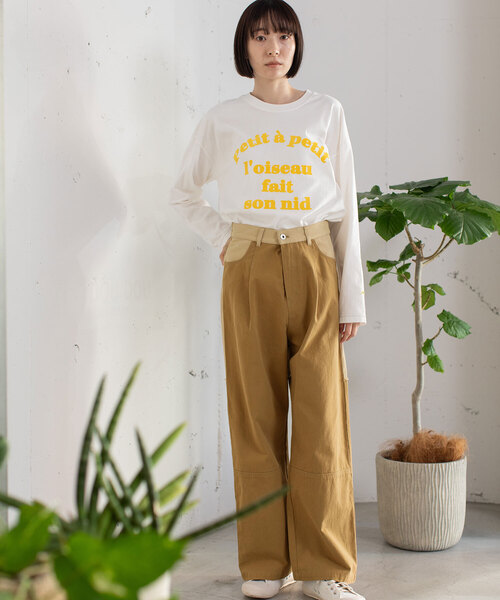 POU DOU DOU(プードゥドゥ)の「リメイクデザインタックパンツ(その他パンツ・レディース・インディゴブルー/ベージュ/パープル系・M)」の18枚目の写真