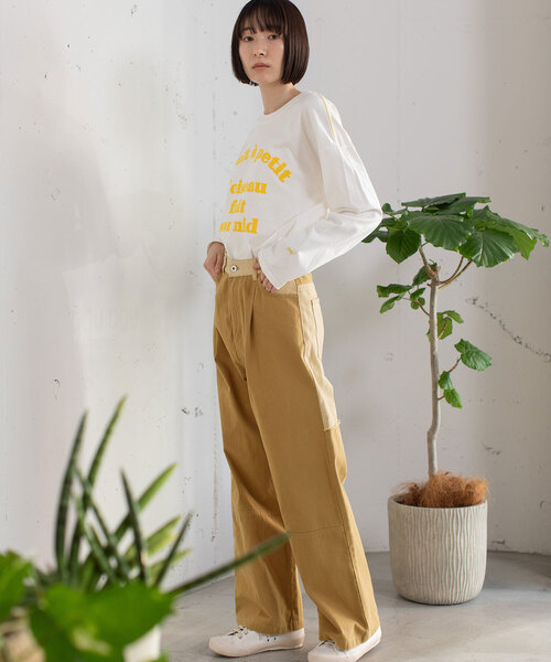 POU DOU DOU(プードゥドゥ)の「リメイクデザインタックパンツ(その他パンツ・レディース・インディゴブルー/ベージュ/パープル系・M)」の19枚目の写真