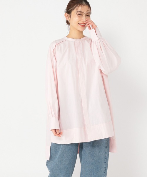 studio CLIP（スタディオクリップ）の「スタンドギャザーチュニック（チュニック・レディース・オフホワイト/ピンク・FREE）」の16枚目の写真