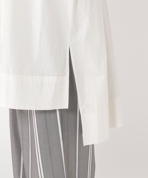 studio CLIP（スタディオクリップ）の「スタンドギャザーチュニック（チュニック・レディース・オフホワイト/ピンク・FREE）」の7枚目の写真