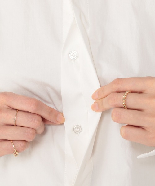 studio CLIP（スタディオクリップ）の「スタンドギャザーチュニック（チュニック・レディース・オフホワイト/ピンク・FREE）」の6枚目の写真