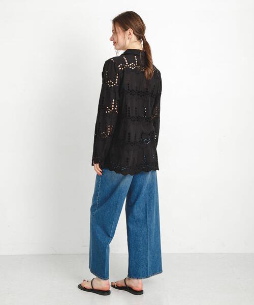 URBAN RESEARCH Sonny Label（アーバンリサーチサニーレーベル）の「コットンレースジャケット（その他アウター・レディース・ブラック/オフホワイト・FREE）」の8枚目の写真