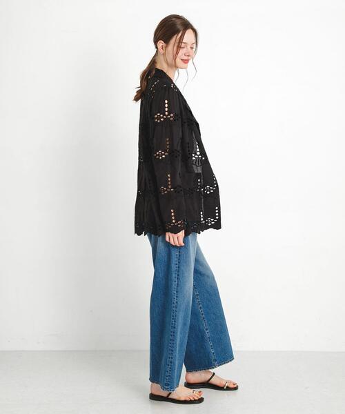 URBAN RESEARCH Sonny Label（アーバンリサーチサニーレーベル）の「コットンレースジャケット（その他アウター・レディース・ブラック/オフホワイト・FREE）」の9枚目の写真