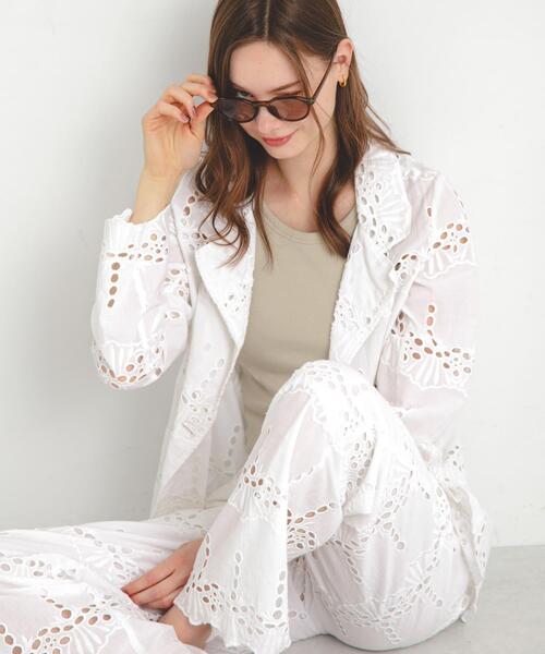 URBAN RESEARCH Sonny Label（アーバンリサーチサニーレーベル）の「コットンレースジャケット（その他アウター・レディース・ブラック/オフホワイト・FREE）」の15枚目の写真