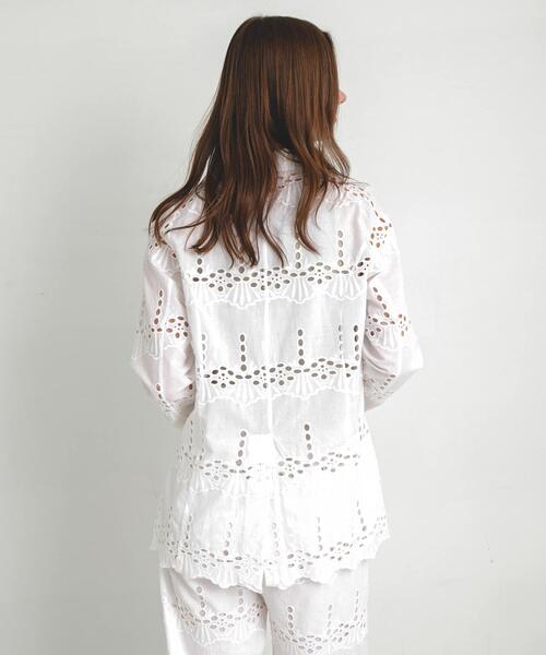 URBAN RESEARCH Sonny Label（アーバンリサーチサニーレーベル）の「コットンレースジャケット（その他アウター・レディース・ブラック/オフホワイト・FREE）」の19枚目の写真