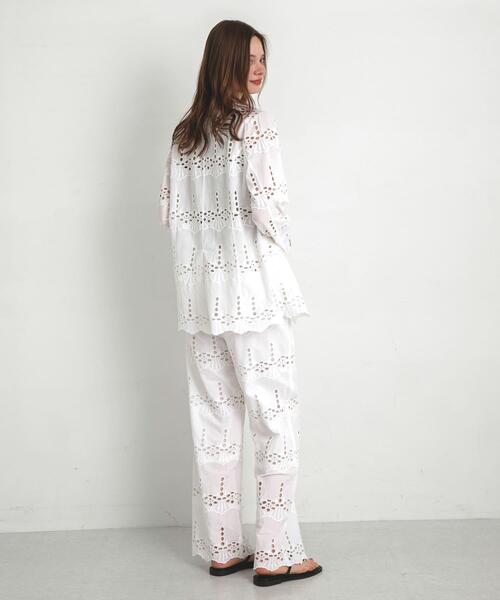 URBAN RESEARCH Sonny Label（アーバンリサーチサニーレーベル）の「コットンレースジャケット（その他アウター・レディース・ブラック/オフホワイト・FREE）」の21枚目の写真