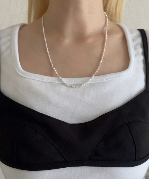 whoseA(フーシー)の「【silver925】CombichainNecklace/コンビチェーンネックレス(ネックレス・レディース・シルバー・FREE)」の4枚目の写真