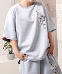 カットスエード サガラ刺繍 Tシャツ 【セットアップ可能】/ Cut suede sagala embroidery T-shirt