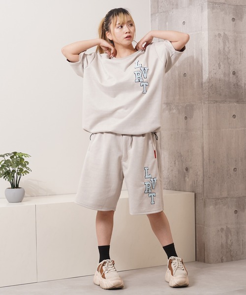 1111clothing(ワンフォークロージング)の「カットスエード サガラ刺繍 Tシャツ 【セットアップ可能】/ Cut suede sagala embroidery T-shirt(Tシャツ/カットソー・メンズ・モカ/アイボリー/サックスブルー/ブラック・L/M)」の11枚目の写真