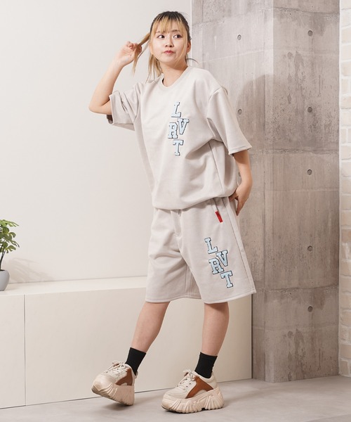 1111clothing(ワンフォークロージング)の「カットスエード サガラ刺繍 Tシャツ 【セットアップ可能】/ Cut suede sagala embroidery T-shirt(Tシャツ/カットソー・メンズ・モカ/アイボリー/サックスブルー/ブラック・L/M)」の12枚目の写真