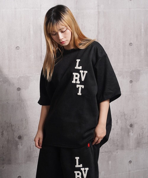 1111clothing(ワンフォークロージング)の「カットスエード サガラ刺繍 Tシャツ 【セットアップ可能】/ Cut suede sagala embroidery T-shirt(Tシャツ/カットソー・メンズ・モカ/アイボリー/サックスブルー/ブラック・L/M)」の7枚目の写真
