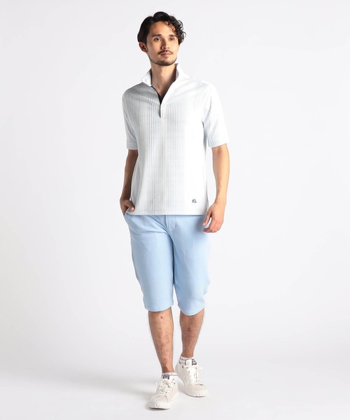 NICOLE CLUB FOR MEN（ニコルクラブフォーメン）の「ブリスターチェックスタンドポロシャツ（ポロシャツ・メンズ・ブラック系/ホワイト系3/ホワイト系2/ホワイト系1・XX-LARGE/X-LARGE/LARGE/MEDIUM）」の8枚目の写真