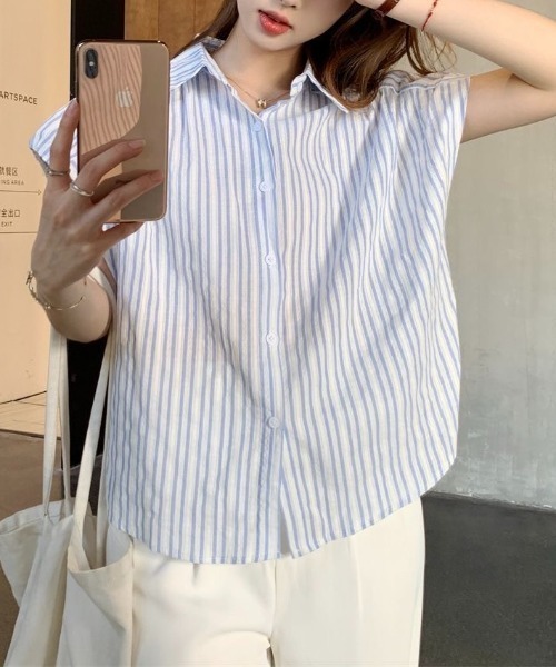 夏に嬉しいさらっと着られるストライプシャツ３点セット テキスト ストライプシャツ - ストライプ | ZARA Japan / 日本