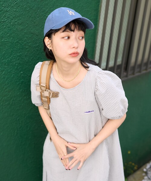 新品◼︎サウザンドマイル×フリークスストア別注 シアサッカー パフワンピース セール】THOUSAND MILE × FREAK'S STORE/サウザンドマイル 別注