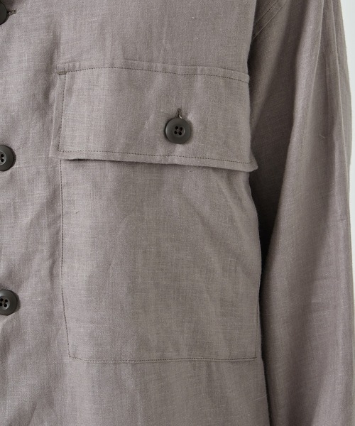 markaware（マーカウェア）の「【MARKAWARE/marka】別注 LINEN TROPICAL CPO SHIRT（シャツ/ブラウス・メンズ・ブラック/ブラウン/ベージュ・1/2）」の22枚目の写真