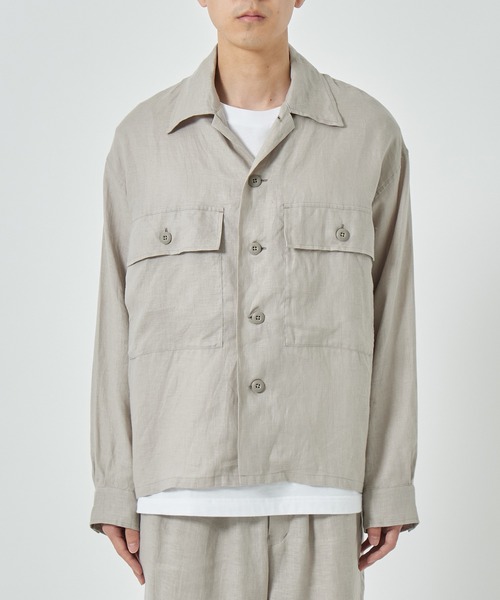 markaware（マーカウェア）の「【MARKAWARE/marka】別注 LINEN TROPICAL CPO SHIRT（シャツ/ブラウス・メンズ・ブラック/ブラウン/ベージュ・1/2）」の17枚目の写真