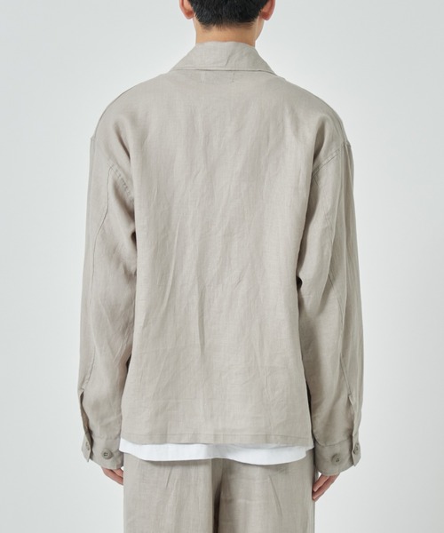 markaware（マーカウェア）の「【MARKAWARE/marka】別注 LINEN TROPICAL CPO SHIRT（シャツ/ブラウス・メンズ・ブラック/ブラウン/ベージュ・1/2）」の15枚目の写真
