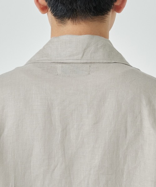 markaware（マーカウェア）の「【MARKAWARE/marka】別注 LINEN TROPICAL CPO SHIRT（シャツ/ブラウス・メンズ・ブラック/ブラウン/ベージュ・1/2）」の14枚目の写真
