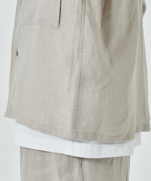 markaware（マーカウェア）の「【MARKAWARE/marka】別注 LINEN TROPICAL CPO SHIRT（シャツ/ブラウス・メンズ・ブラック/ブラウン/ベージュ・1/2）」の8枚目の写真
