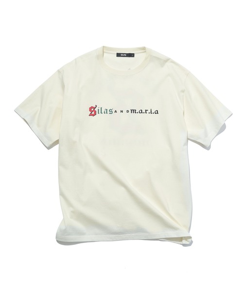 SILAS（サイラス）の「OLD ENGLISH S/S TEE（Tシャツ/カットソー・メンズ・オフホワイト/ホワイト/ネイビー・M/L/XL）」の4枚目の写真