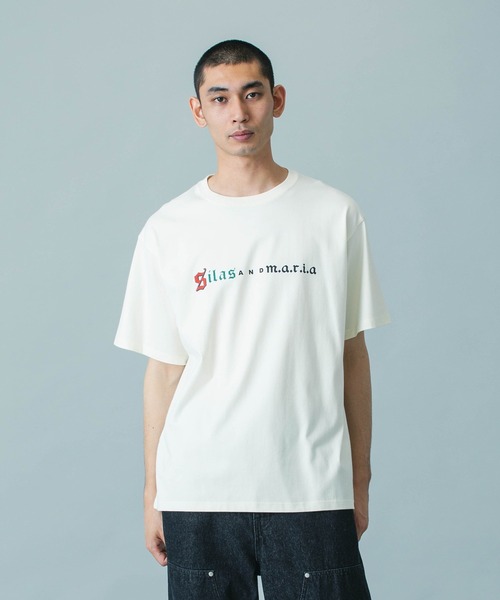 SILAS（サイラス）の「OLD ENGLISH S/S TEE（Tシャツ/カットソー・メンズ・オフホワイト/ホワイト/ネイビー・M/L/XL）」の20枚目の写真