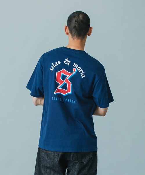 SILAS（サイラス）の「OLD ENGLISH S/S TEE（Tシャツ/カットソー・メンズ・オフホワイト/ホワイト/ネイビー・M/L/XL）」の17枚目の写真