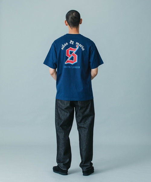 SILAS（サイラス）の「OLD ENGLISH S/S TEE（Tシャツ/カットソー・メンズ・オフホワイト/ホワイト/ネイビー・M/L/XL）」の19枚目の写真