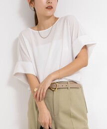 NOLLEY’S | 【松葉☆別注アイテム】《セットアップ対応》エアリージョーゼットWカフスブラウス(シャツ/ブラウス)