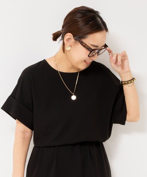 NOLLEY’S(ノーリーズ)の「【松葉☆別注アイテム】《セットアップ対応》エアリージョーゼットWカフスブラウス(シャツ/ブラウス・レディース・ホワイト/ブラック/チャコールグレー・38)」の16枚目の写真