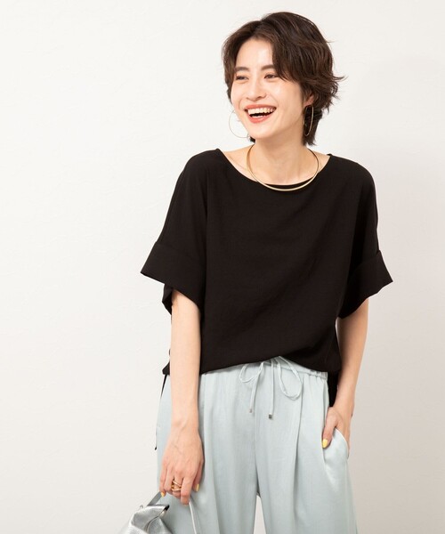 NOLLEY’S(ノーリーズ)の「【松葉☆別注アイテム】《セットアップ対応》エアリージョーゼットWカフスブラウス(シャツ/ブラウス・レディース・ホワイト/ブラック/チャコールグレー・38)」の22枚目の写真