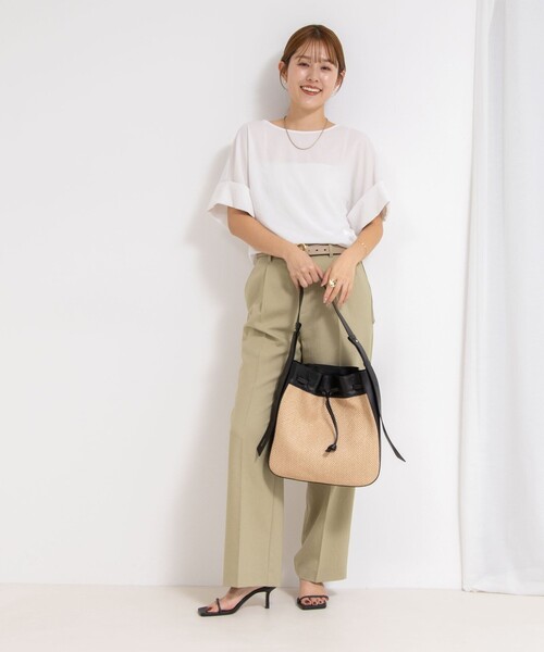 ブラウス シャツ 「松葉別注アイテム」「セットアップ対応」エアリージョーゼットWカフスブラウス レディース NOLLEY'S｜【松葉☆別注アイテム】《セットアップ対応》エアリー
