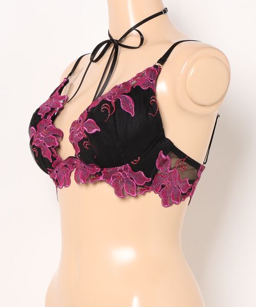 LINGERIEAM（ランジェリアム）の「イリュージョンオーロラ トリックリフト ブラ（D・Eカップ）（ブラジャー・レディース・ライラック/ブラック・D70/D65/D75/E65/E70/E75）」の3枚目の写真