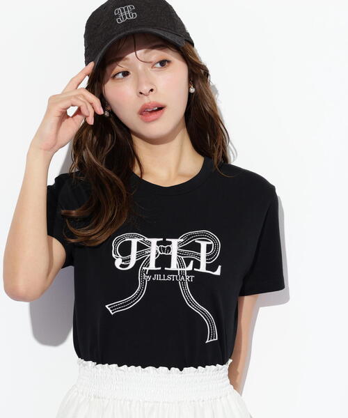 ビッグリボンロゴ刺繍Tシャツ（Tシャツ/カットソー）｜JILL by
