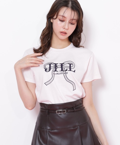 Tシャツ　JILLBYJILL STUARTビッグリボン ロゴ刺繍 ビッグリボンロゴ刺繍Tシャツ（Tシャツ/カットソー）｜JILL by