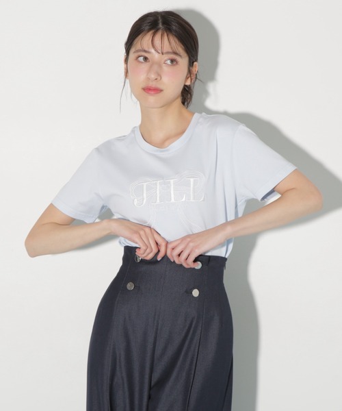 Tシャツ　JILLBYJILL STUARTビッグリボン ロゴ刺繍 ビッグリボンロゴ刺繍Tシャツ（Tシャツ/カットソー）｜JILL by