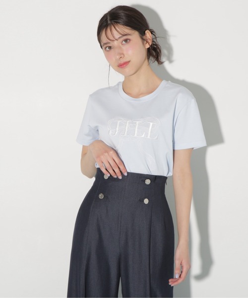 JILL by JILL STUART(ジルバイジルスチュアート)の「ビッグリボンロゴ刺繍Tシャツ(Tシャツ/カットソー・レディース・ブルー/ブラック/ホワイト/ホワイト系その他/ピンク・FREE)」の17枚目の写真
