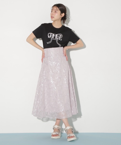 JILL by JILL STUART(ジルバイジルスチュアート)の「ビッグリボンロゴ刺繍Tシャツ(Tシャツ/カットソー・レディース・ブルー/ブラック/ホワイト/ホワイト系その他/ピンク・FREE)」の21枚目の写真