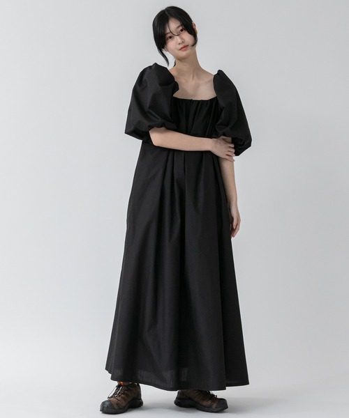HEILIS（ヘイリス）の「【Hideka Original】3WAYオフショルダーワンピース/ブラック ホワイト 肌見せ キャミワンピース キャミソール ロング シンプル オケージョン 結婚式 韓国 ロングワンピース パフスリーブ  夏服 春服（ワンピース・レディース・ブラック/オフホワイト・FREE）」の17枚目の写真