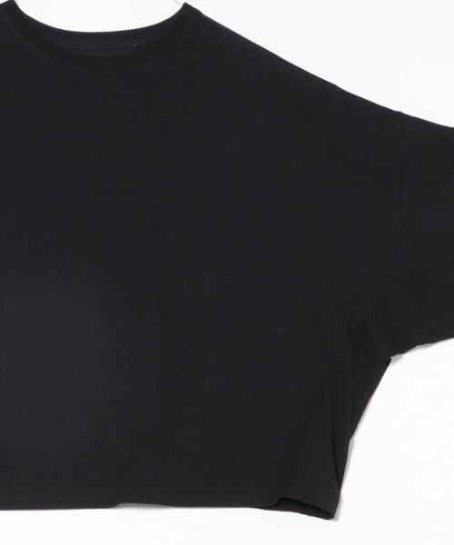 Q(キュー)の「USAコットンドルマンT(Tシャツ/カットソー・レディース・アイボリー/ブラック/ライトグリーン・MEDIUM)」の5枚目の写真