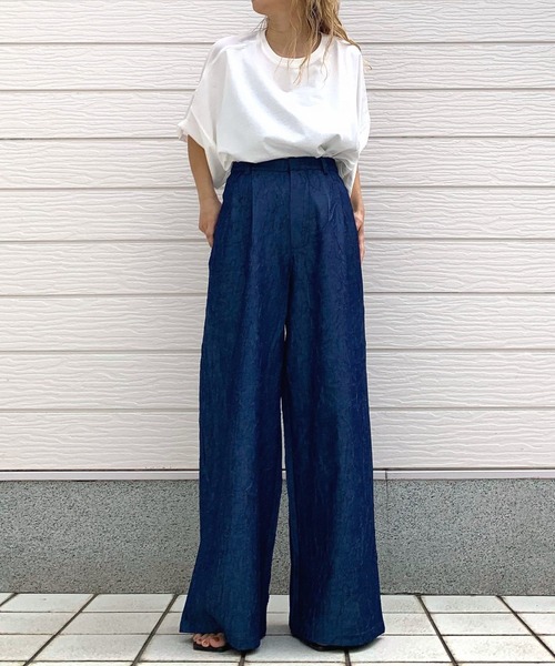 Q(キュー)の「USAコットンドルマンT(Tシャツ/カットソー・レディース・アイボリー/ブラック/ライトグリーン・MEDIUM)」の18枚目の写真