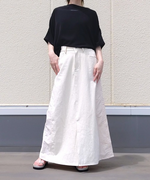 Q(キュー)の「USAコットンドルマンT(Tシャツ/カットソー・レディース・アイボリー/ブラック/ライトグリーン・MEDIUM)」の11枚目の写真